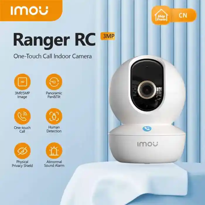 IMOU RANGER RC 3MP IP CAMERA Panoramic Pan & Tilt | 3MP Camera | Smart Tracking One-touch Call | Physical Privacy Shield | Abnormal Sound Alarm